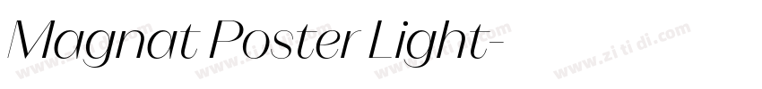 Magnat Poster Light字体转换